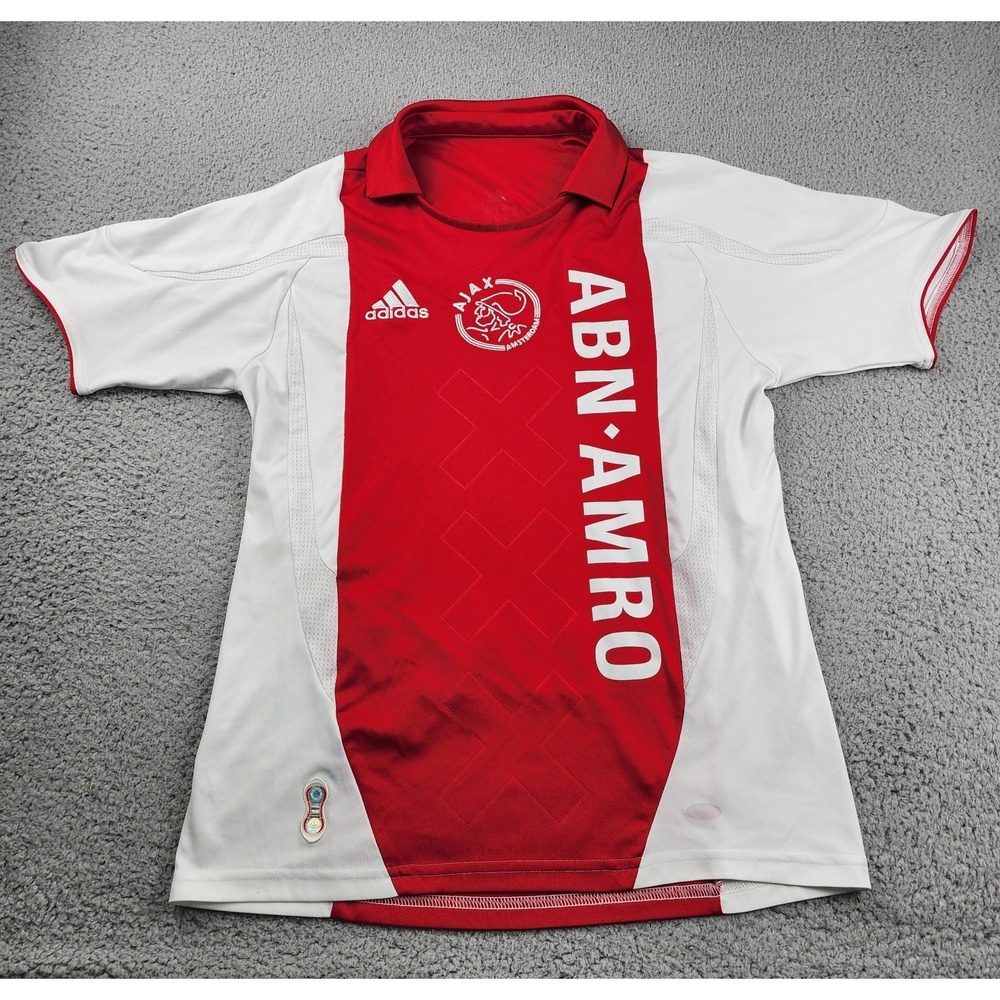 Vintage Ajax Amsterdam Jersey Shirt S Football Soccer ABN AMRO Nylon 2007 Adidas